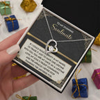 To My Soulmate: Hold Eternity Forever Love Necklace with Poetic and Heartfelt Message Card