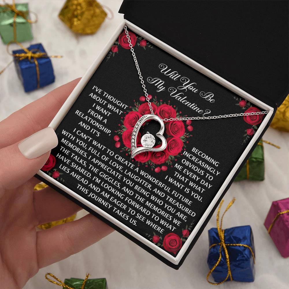 To My Valentine: Romantic Forever Love Necklace with Emotional Message