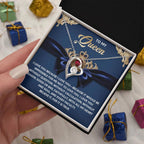 To My Queen: Forever Love Necklace with Regal and Emotional Message Card