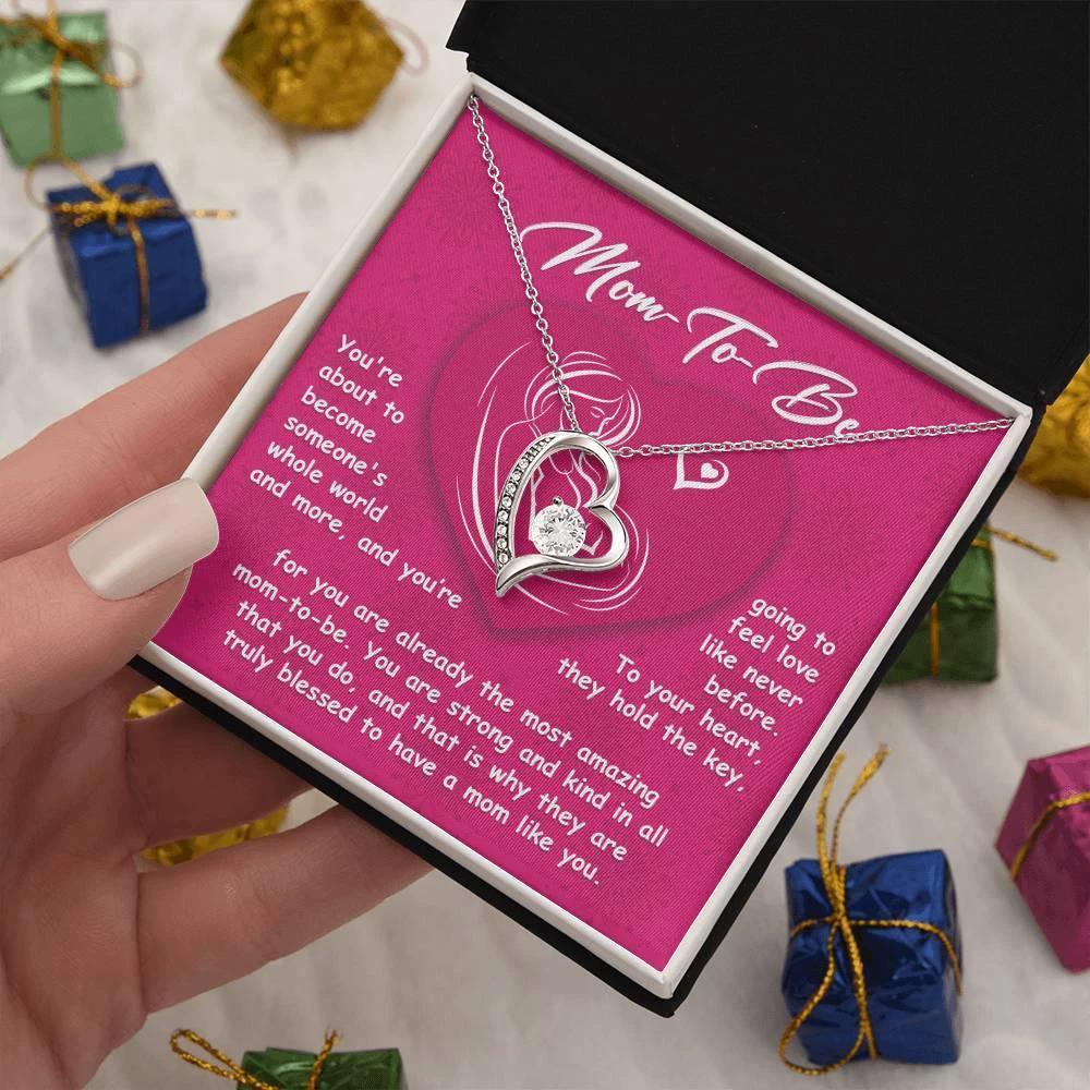 Gift for the Mom To Be You Will Soon Be Someone's Whole World Forever Love Heart Pendant Necklace