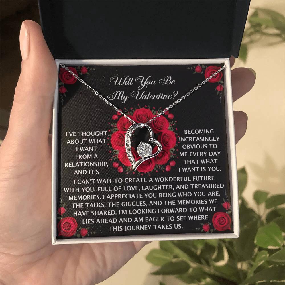 To My Valentine: Romantic Forever Love Necklace with Emotional Message