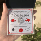 To My Valentine: Romantic Love Knot Necklace with Emotional Message