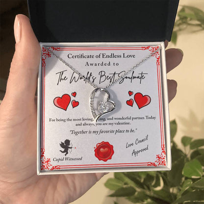To My Valentine: Romantic Love Knot Necklace with Emotional Message - Mallard Moon Gift Shop