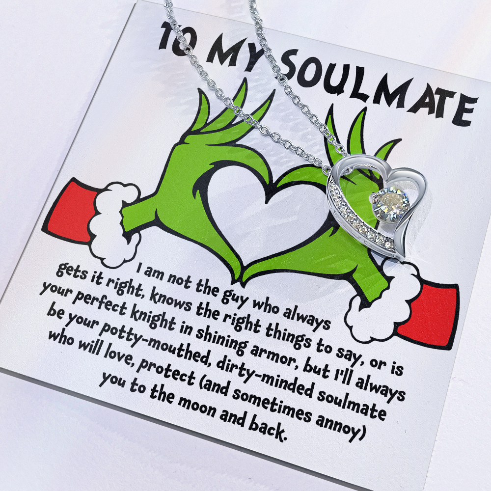 Soulmate Gift - I Am Not the Perfect Knight - Forever Love Pendant Necklace - Mallard Moon Gift Shop