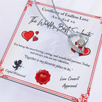 To My Valentine: Romantic Love Knot Necklace with Emotional Message