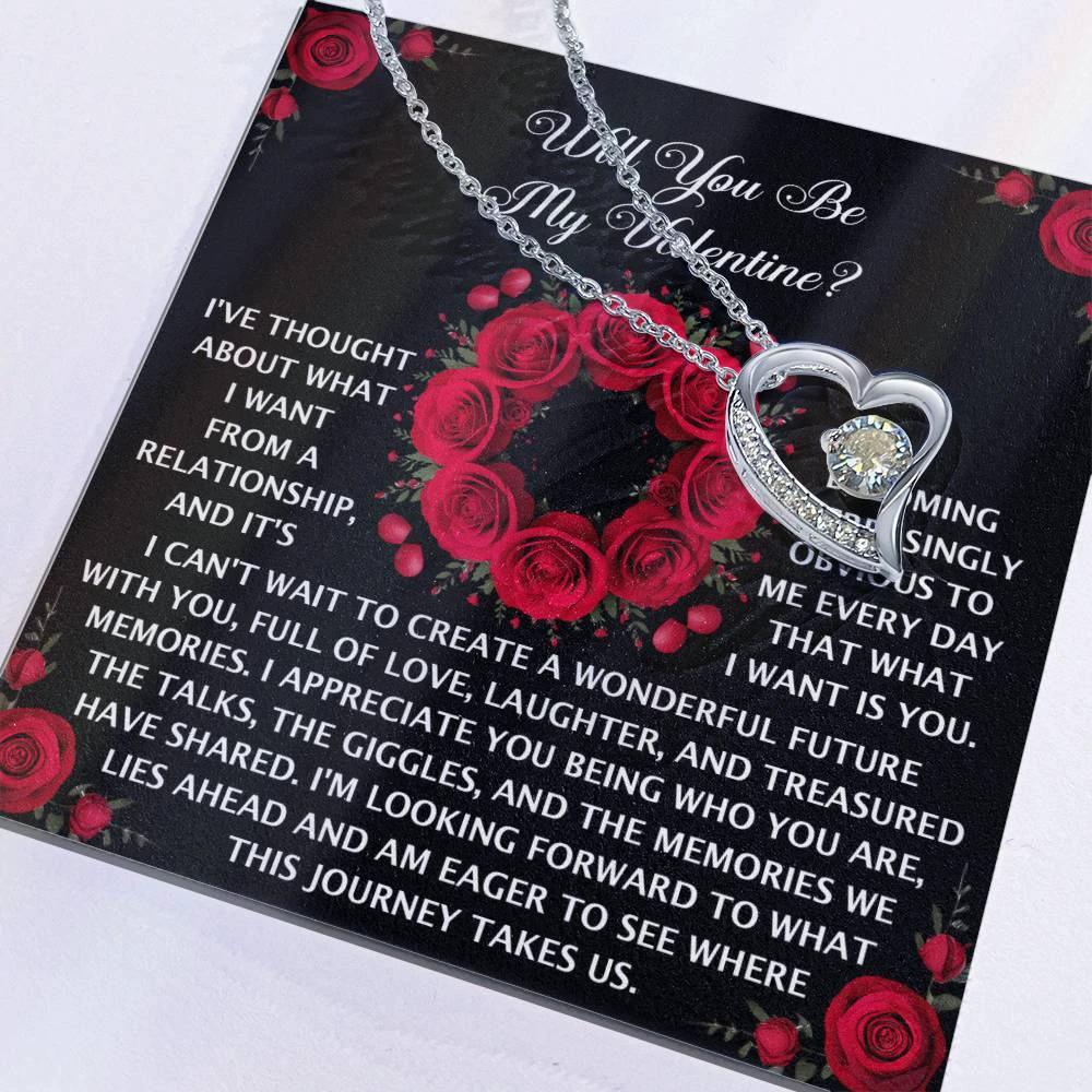 To My Valentine: Romantic Forever Love Necklace with Emotional Message