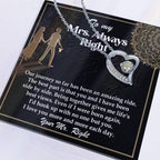 Romantic Gift for Wife - Our Journey has been an Amazing Ride - Forever Love Heart Pendant Necklace