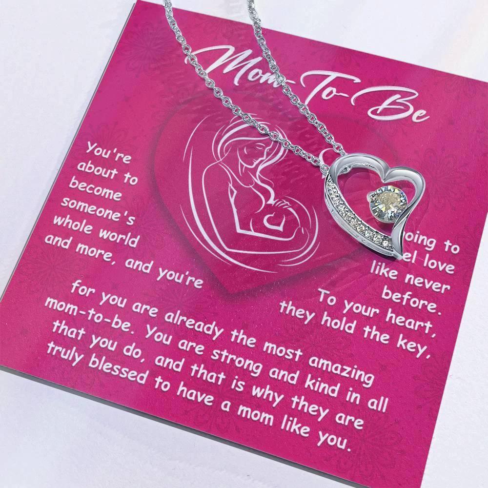 Gift for the Mom To Be You Will Soon Be Someone's Whole World Forever Love Heart Pendant Necklace