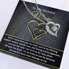 To My Dearest Mom You Are My Rock Forever Love Heart Pendant Necklace