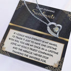 To My Soulmate: Hold Eternity Forever Love Necklace with Poetic and Heartfelt Message Card