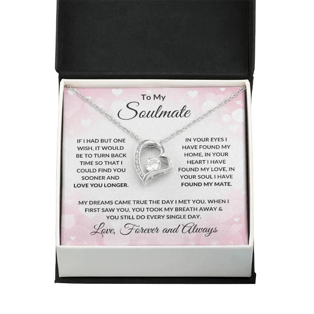 Gift for Soulmate - My Dreams Came True - Forever Love Heart Pendant Necklace