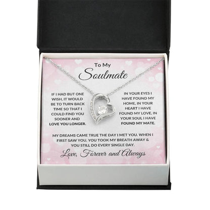 Gift for Soulmate - My Dreams Came True - Forever Love Heart Pendant Necklace - Mallard Moon Gift Shop