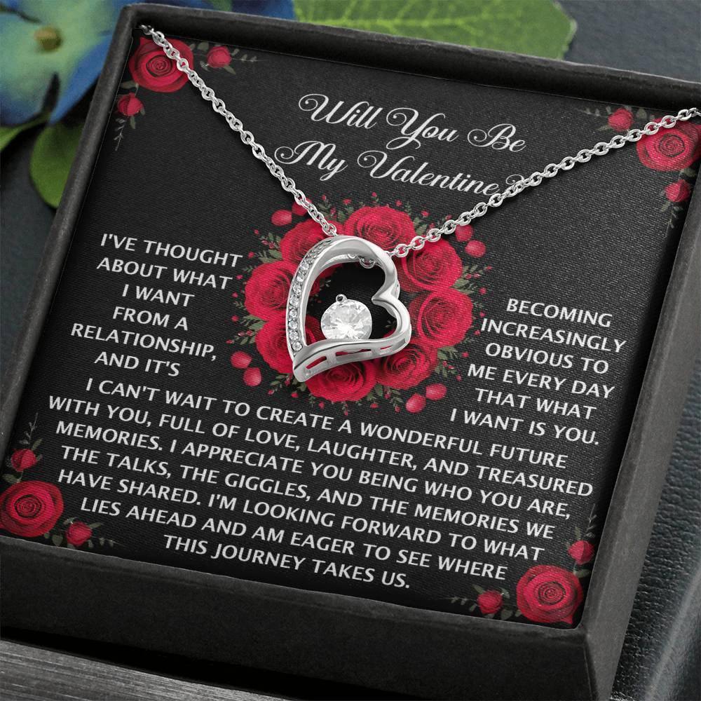 To My Valentine: Romantic Forever Love Necklace with Emotional Message
