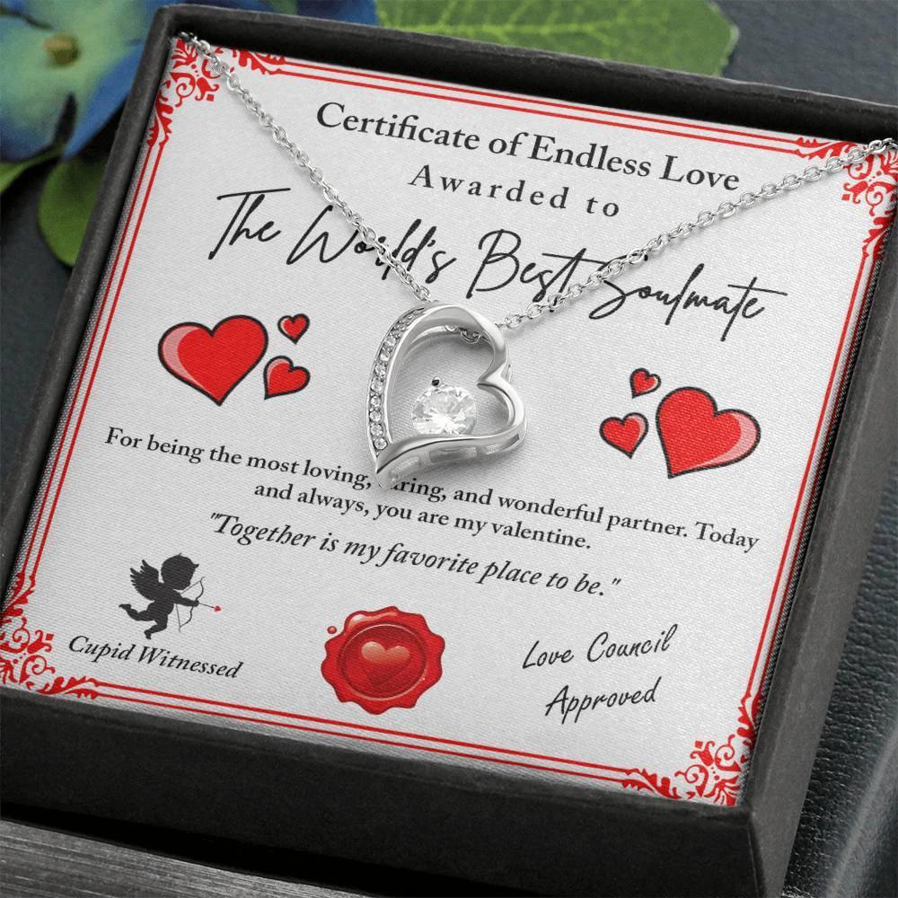 To My Valentine: Romantic Love Knot Necklace with Emotional Message
