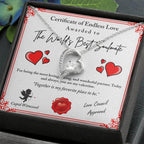 To My Valentine: Romantic Love Knot Necklace with Emotional Message