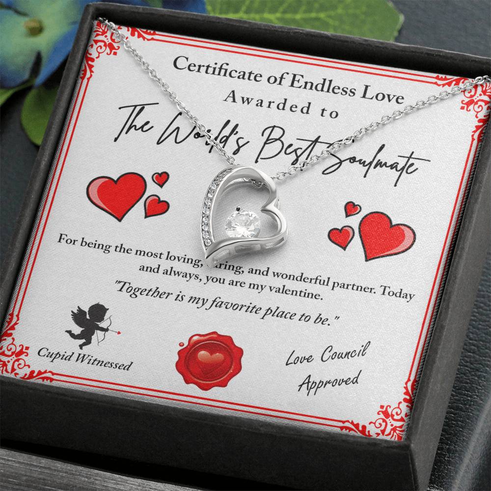 To My Valentine: Romantic Love Knot Necklace with Emotional Message - Mallard Moon Gift Shop