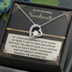 To My Soulmate: Hold Eternity Forever Love Necklace with Poetic and Heartfelt Message Card