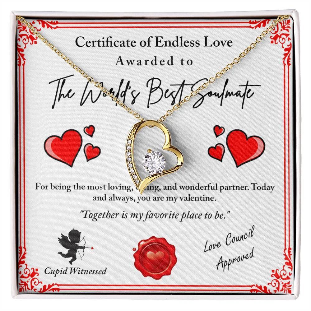 To My Valentine: Romantic Love Knot Necklace with Emotional Message