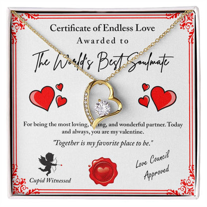 To My Valentine: Romantic Love Knot Necklace with Emotional Message - Mallard Moon Gift Shop