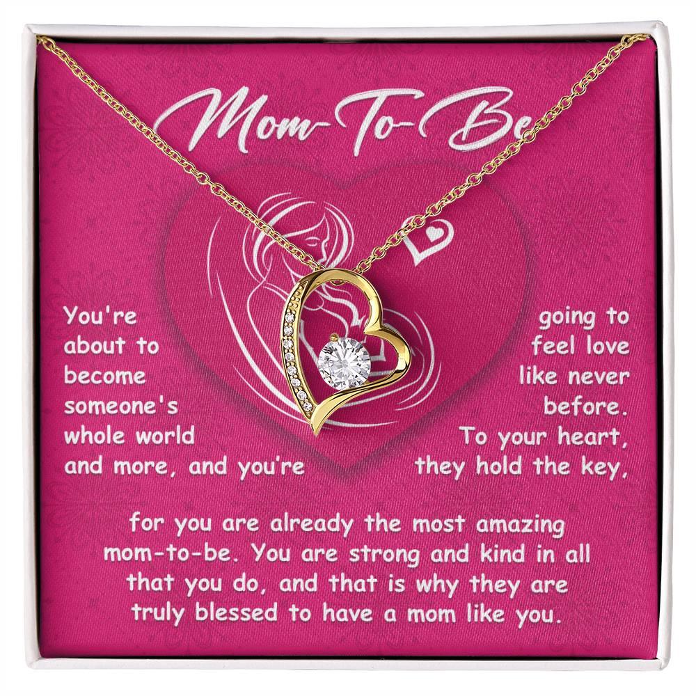 Gift for the Mom To Be You Will Soon Be Someone's Whole World Forever Love Heart Pendant Necklace - Mallard Moon Gift Shop