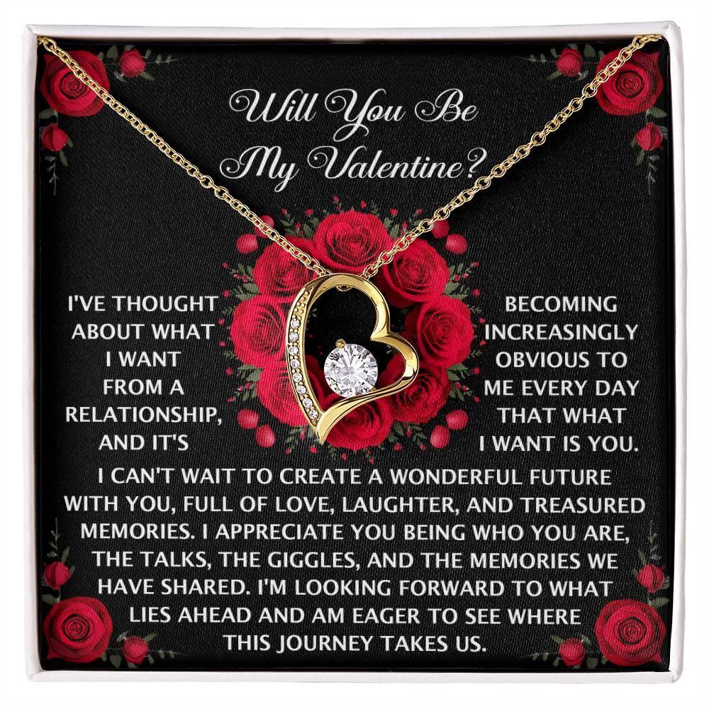 To My Valentine: Romantic Forever Love Necklace with Emotional Message