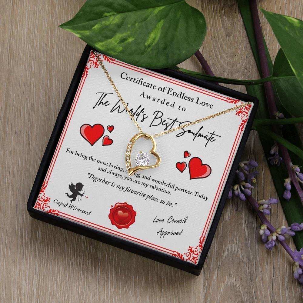 To My Valentine: Romantic Love Knot Necklace with Emotional Message