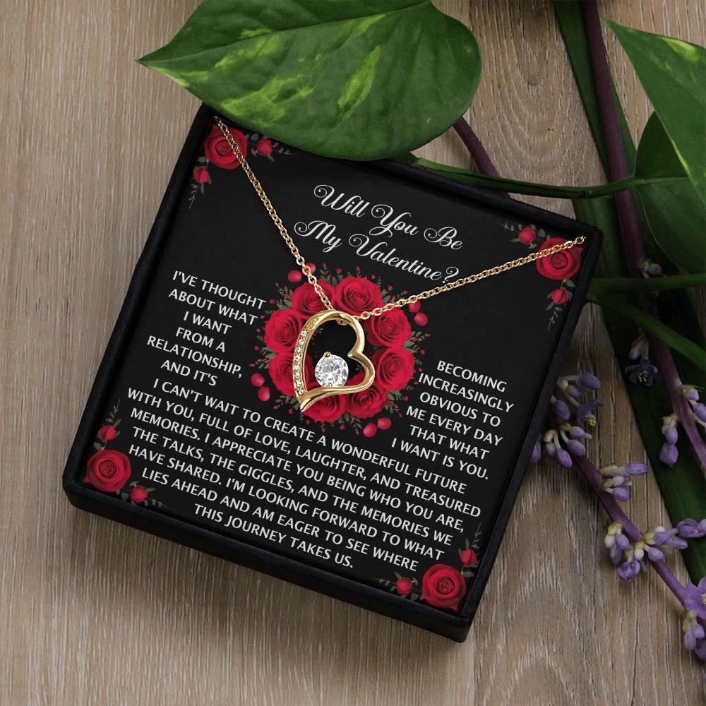 To My Valentine: Romantic Forever Love Necklace with Emotional Message