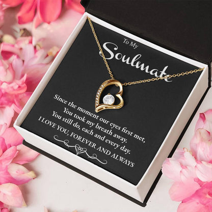Soulmate You Take my Breath Away Forever Love Heart Necklace - Mallard Moon Gift Shop