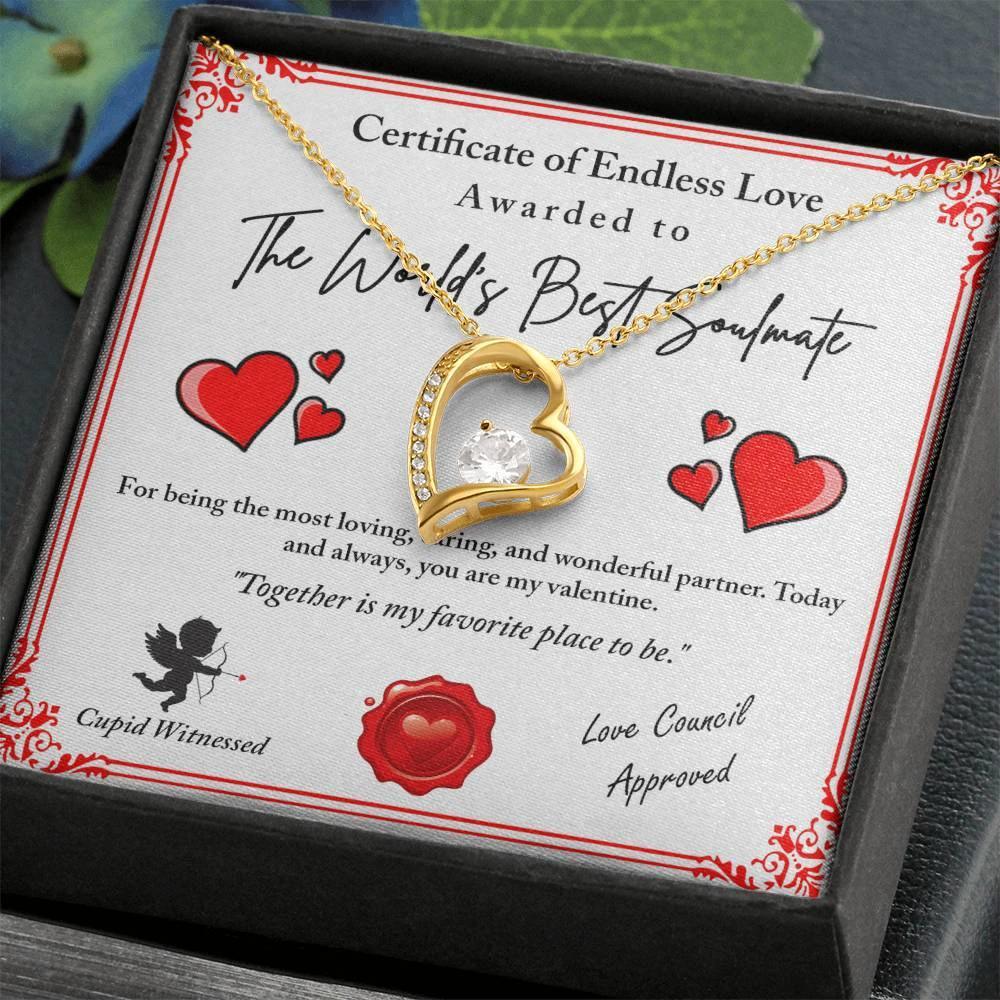 To My Valentine: Romantic Love Knot Necklace with Emotional Message