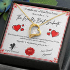 To My Valentine: Romantic Love Knot Necklace with Emotional Message