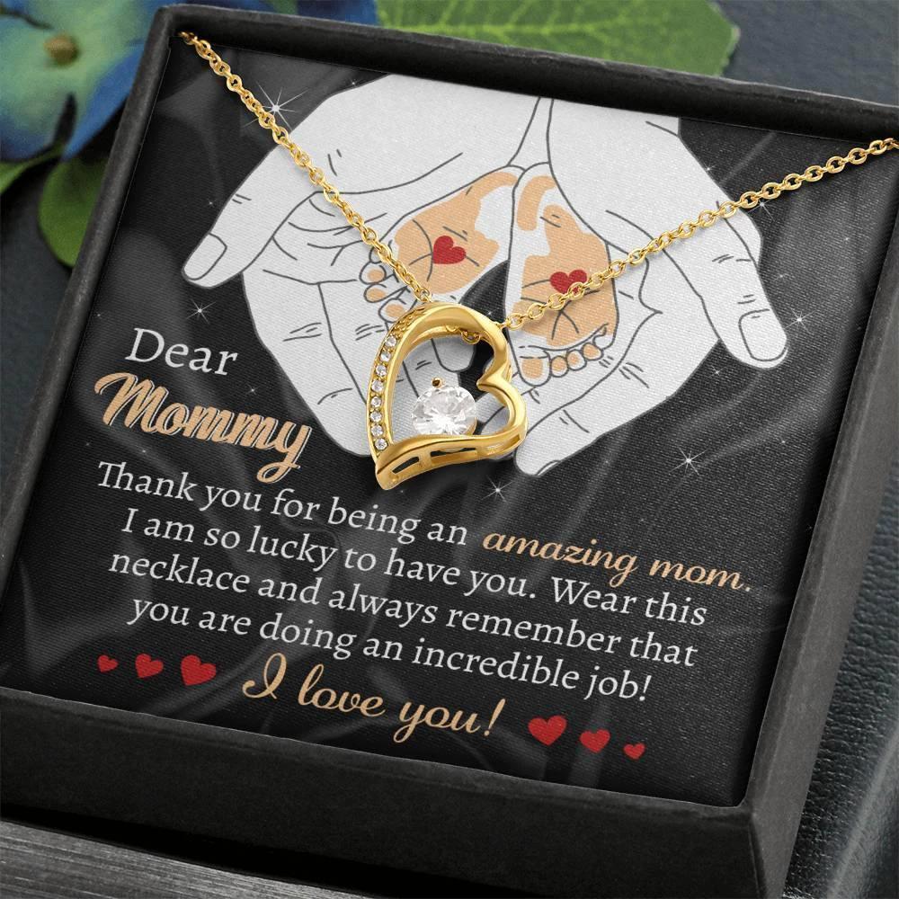 Gift for the Expectant Mom You are Doing An Incredible Job Forever Love Heart Pendant Necklace