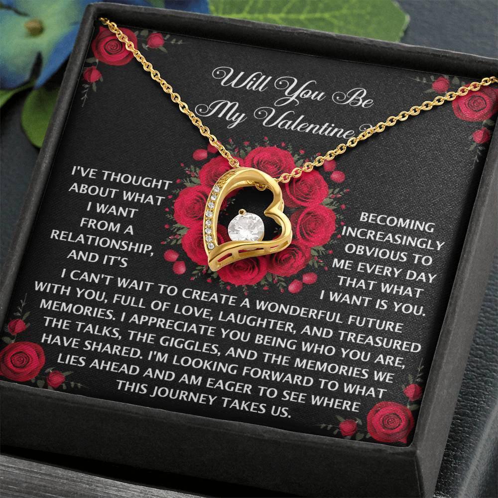 To My Valentine: Romantic Forever Love Necklace with Emotional Message
