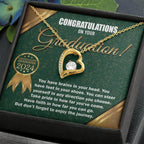 Graduation Gift for Her Congratulations Take Pride Have Faith Enjoy the Journey Heart Pendant Necklace with Gift Box