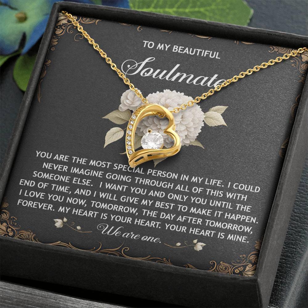 Romantic Necklace for Her - My Heart is Your Heart - Forever Love Necklace