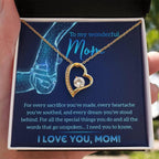 To My Wonderful Mom You Stood Behind My Dreams Forever Love Heart Pendant Necklace