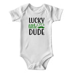 Lucky Little Dude St. Patrick's Day Baby Bodysuit – Funny Irish Holiday Onesie – Soft Cotton Infant Romper – Cute Baby Shower Gift & Lucky Outfit