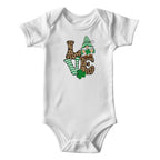 Love St. Patrick’s Day Baby Bodysuit – Cute Gnome & Shamrock Onesie – Soft Cotton Infant Romper – Leopard Print Irish Holiday Outfit & Baby Gift