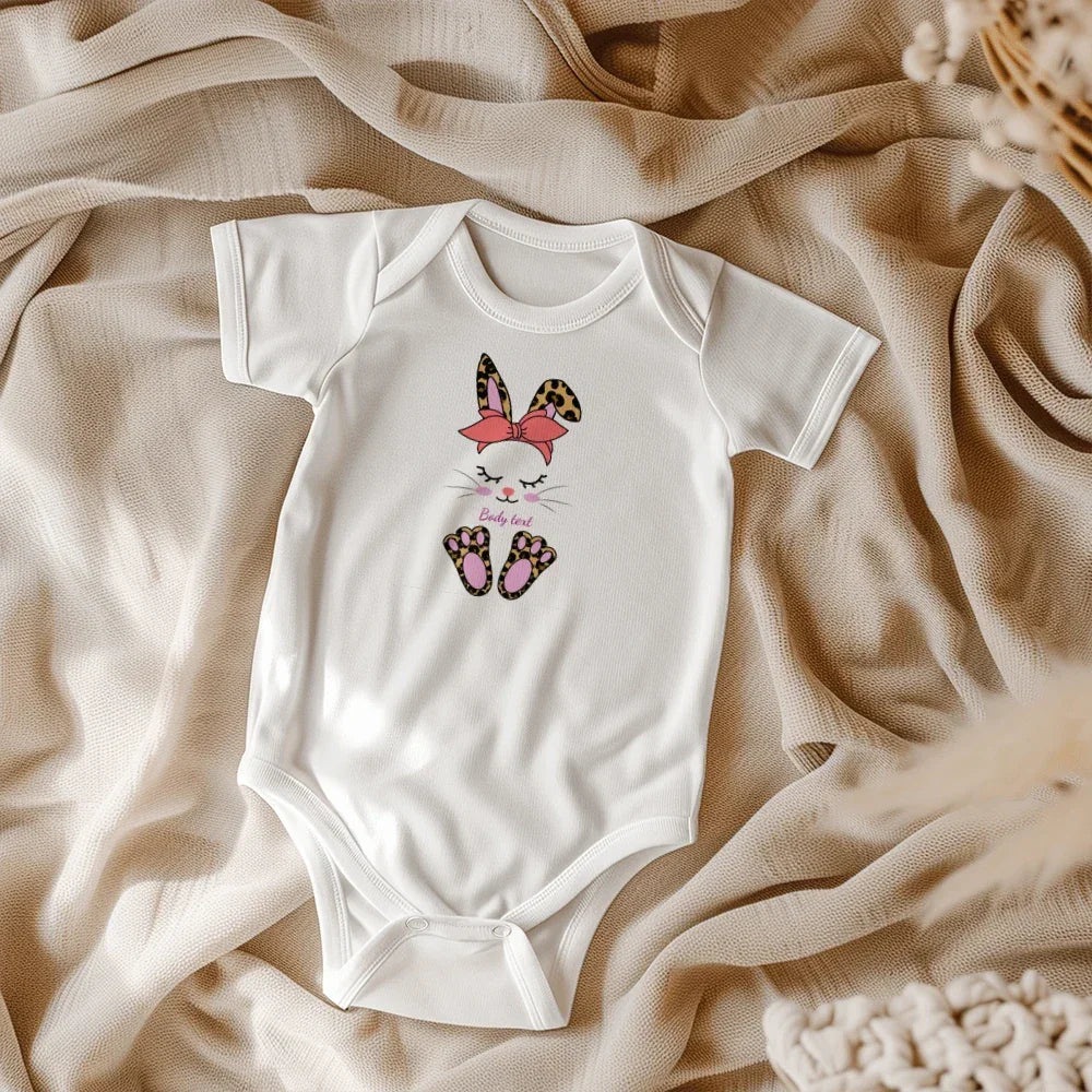Adorable Personalized Bunny Baby Bodysuit