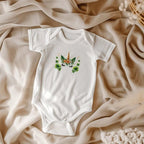 Lucky Unicorn St. Patrick’s Day Baby Bodysuit – Cute Shamrock & Floral Onesie – Soft Cotton Infant Romper – Irish Holiday Outfit & Baby Shower Gift