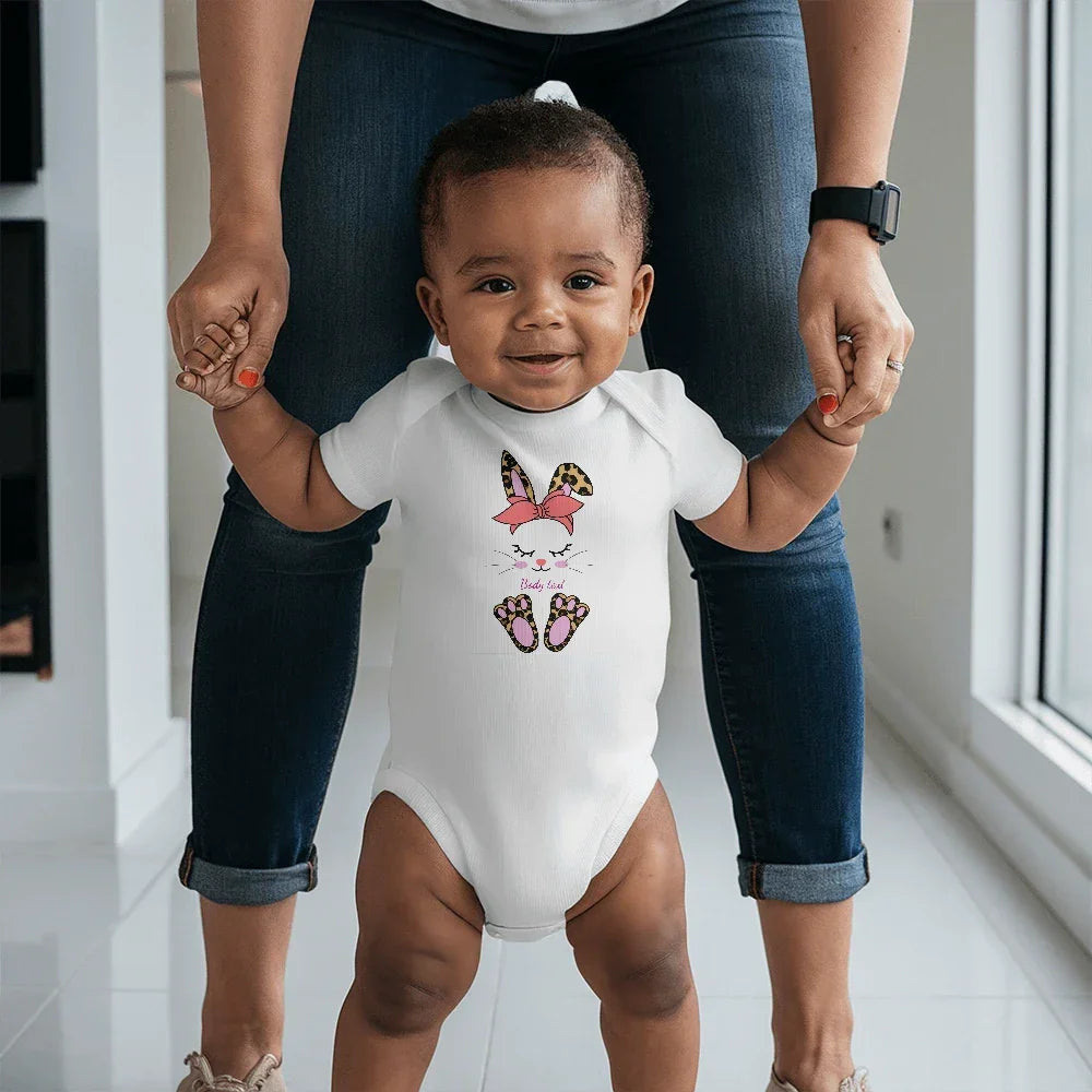 Adorable Personalized Bunny Baby Bodysuit