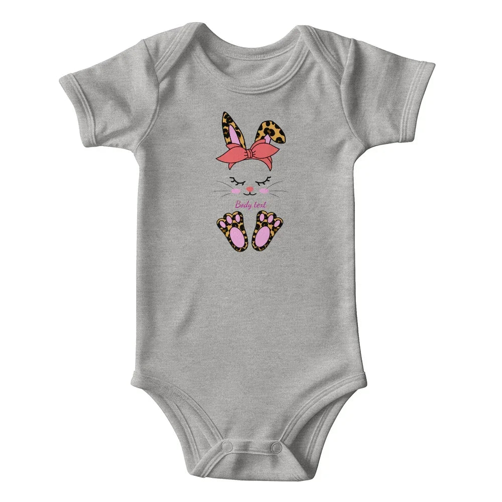 Adorable Personalized Bunny Baby Bodysuit