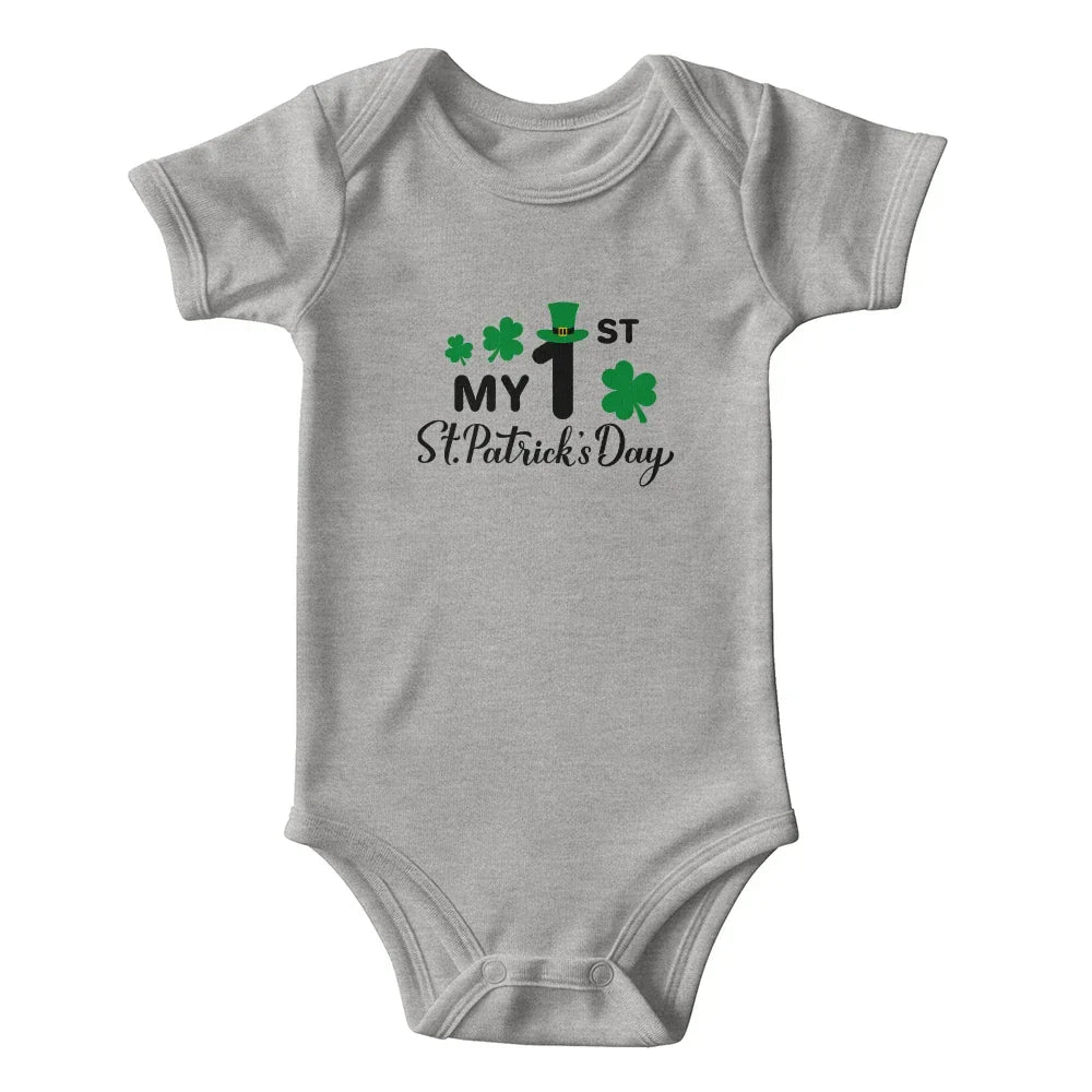 My First St. Patrick's Day Baby Bodysuit – Cute Shamrock Onesie – Soft Cotton Infant Romper – Newborn Irish Holiday Outfit & Baby Shower Gift