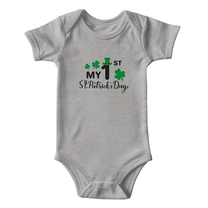 My First St. Patrick's Day Baby Bodysuit – Cute Shamrock Onesie – Soft Cotton Infant Romper – Newborn Irish Holiday Outfit & Baby Shower Gift - Mallard Moon Gift Shop