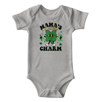 Mama’s Lucky Charm St. Patrick’s Day Baby Bodysuit – Cute Shamrock Onesie – Soft Cotton Infant Romper – Funny Irish Holiday Outfit & Baby Gift - Mallard Moon Gift Shop