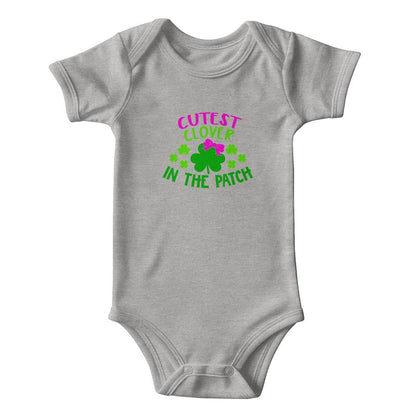 Cutest Clover in the Patch St. Patrick’s Day Baby Bodysuit – Cute Shamrock Onesie – Soft Cotton Infant Romper – Baby Girl Irish Holiday Outfit & Gift - Mallard Moon Gift Shop