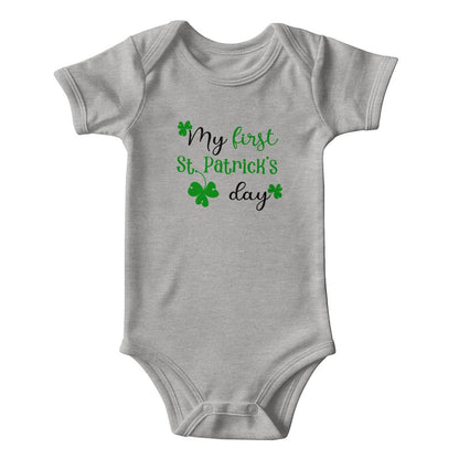 My First St. Patrick’s Day Baby Bodysuit – Cute Shamrock Onesie – Soft Cotton Infant Romper – Newborn Irish Holiday Outfit & Baby Shower Gift - Mallard Moon Gift Shop