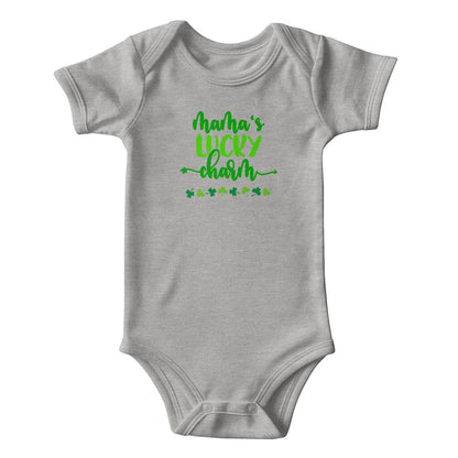 Mama’s Lucky Charm St. Patrick’s Day Baby Bodysuit – Cute Shamrock Onesie – Soft Cotton Infant Romper – Funny Irish Holiday Outfit & Baby Gift - Mallard Moon Gift Shop
