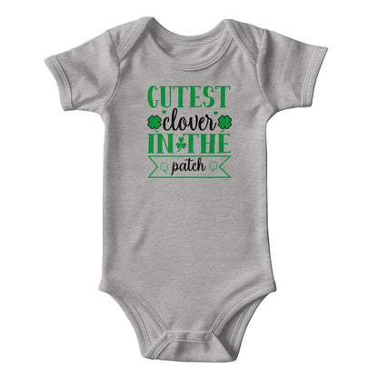 Cutest Clover in the Patch St. Patrick’s Day Baby Bodysuit – Cute Shamrock Onesie – Soft Cotton Infant Romper – Irish Holiday Outfit & Baby Gift - Mallard Moon Gift Shop