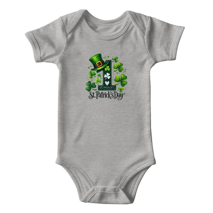 Lucky Clover First St. Patrick’s Day Baby Bodysuit – Cute Shamrock & Leprechaun Hat Onesie – Soft Cotton Infant Romper – Newborn Irish Holiday Outfit - Mallard Moon Gift Shop