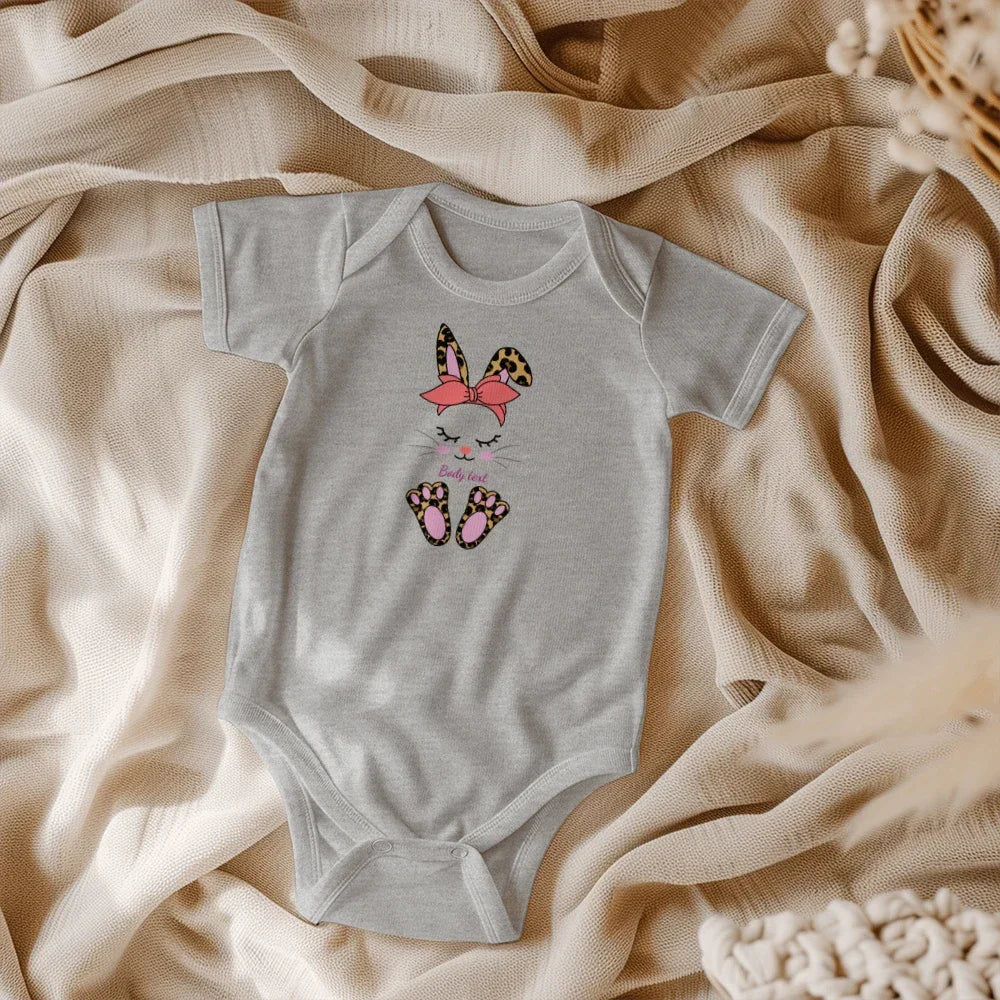 Adorable Personalized Bunny Baby Bodysuit